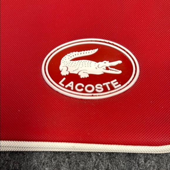 Lacoste Red Toiletry Bag Durable and Vibrant - Picture 2 of 9